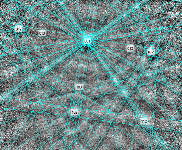 EDS element map showing Mg distribution