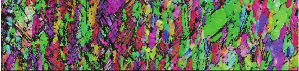 Fig. 8f: EBSD local misorientation map at 400°C